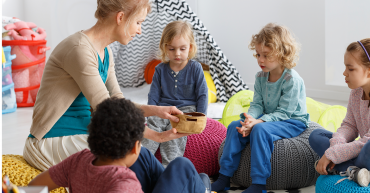 kids playing a game